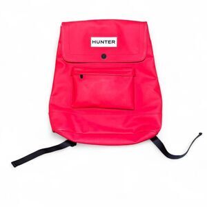 Hunter x Target Red Rubber Backpack NWT Waterproof Festival Bag Logo